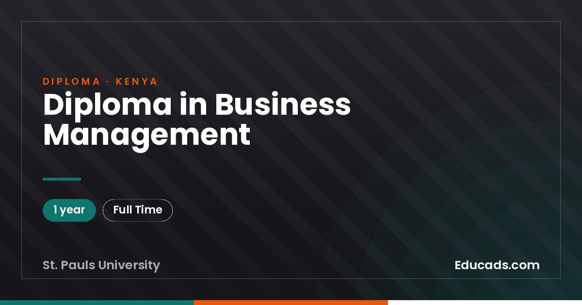 Diploma in Business Management
