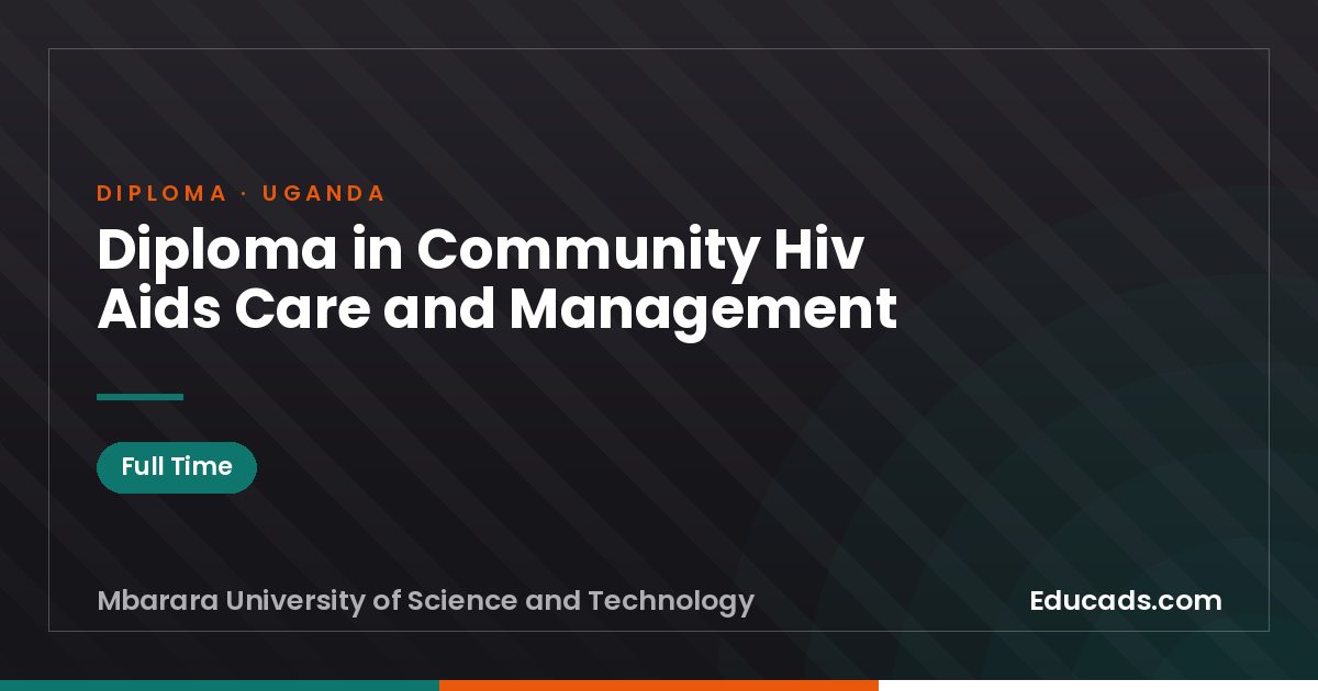 Diploma in Community Hiv Aids Care and Management