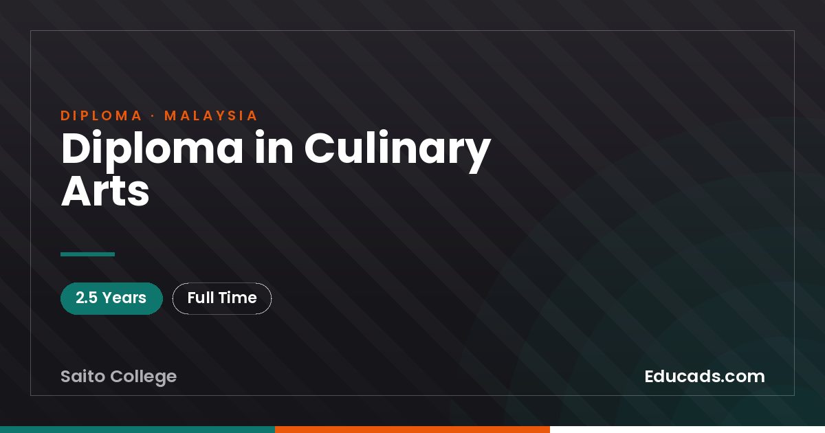 Diploma in Culinary Arts