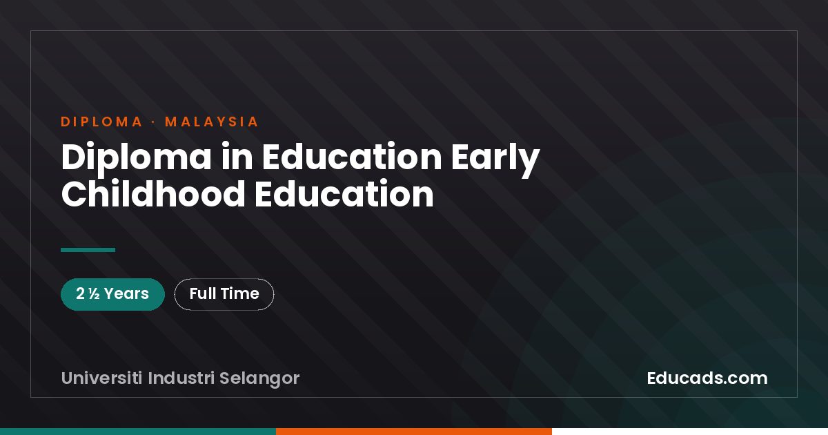 Diploma in Education Early Childhood Education