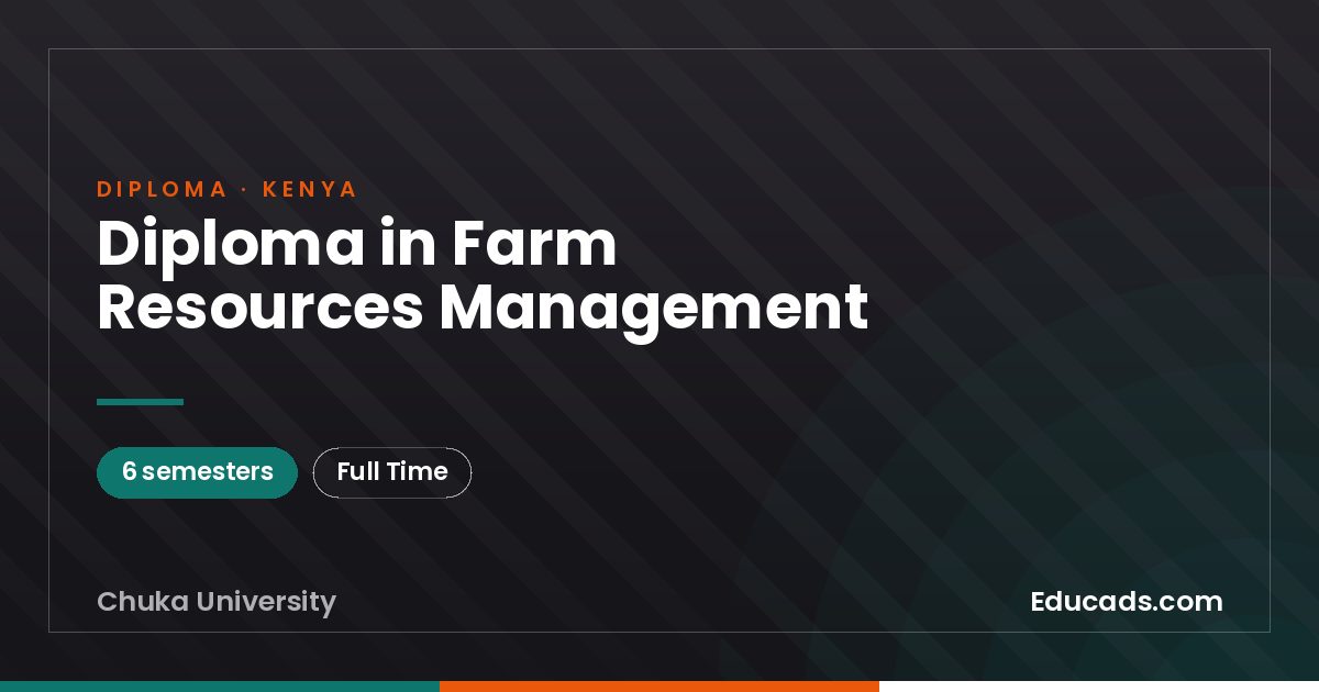 Diploma in Farm Resources Management