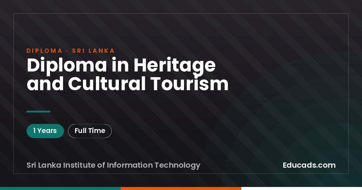 Diploma in Heritage and Cultural Tourism