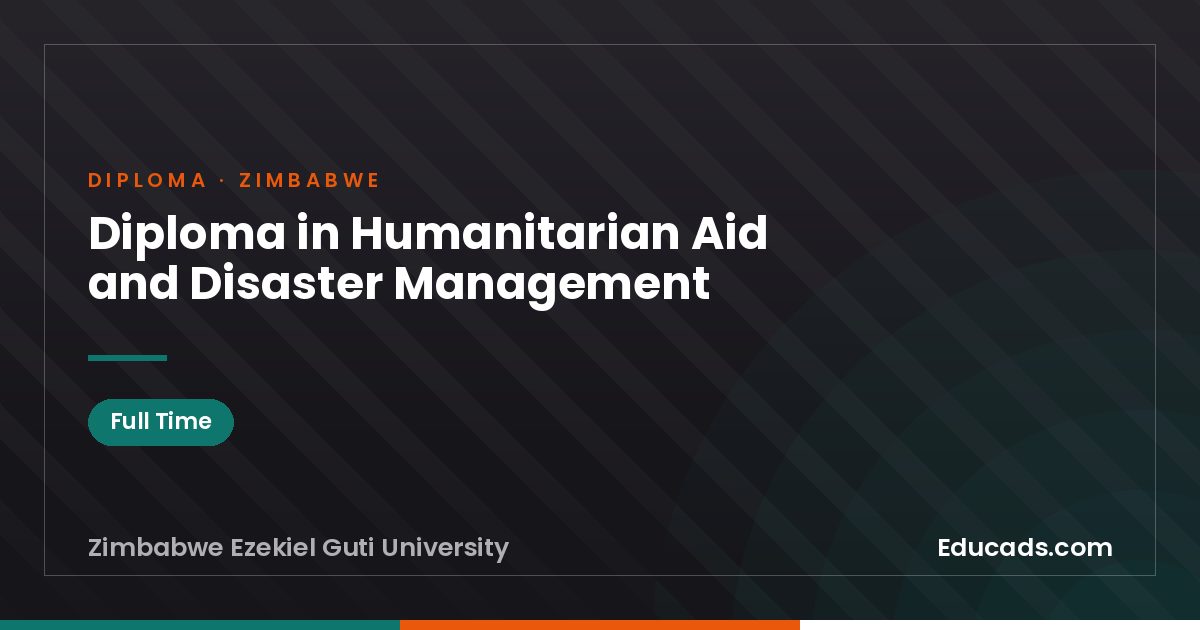 Diploma in Humanitarian Aid and Disaster Management