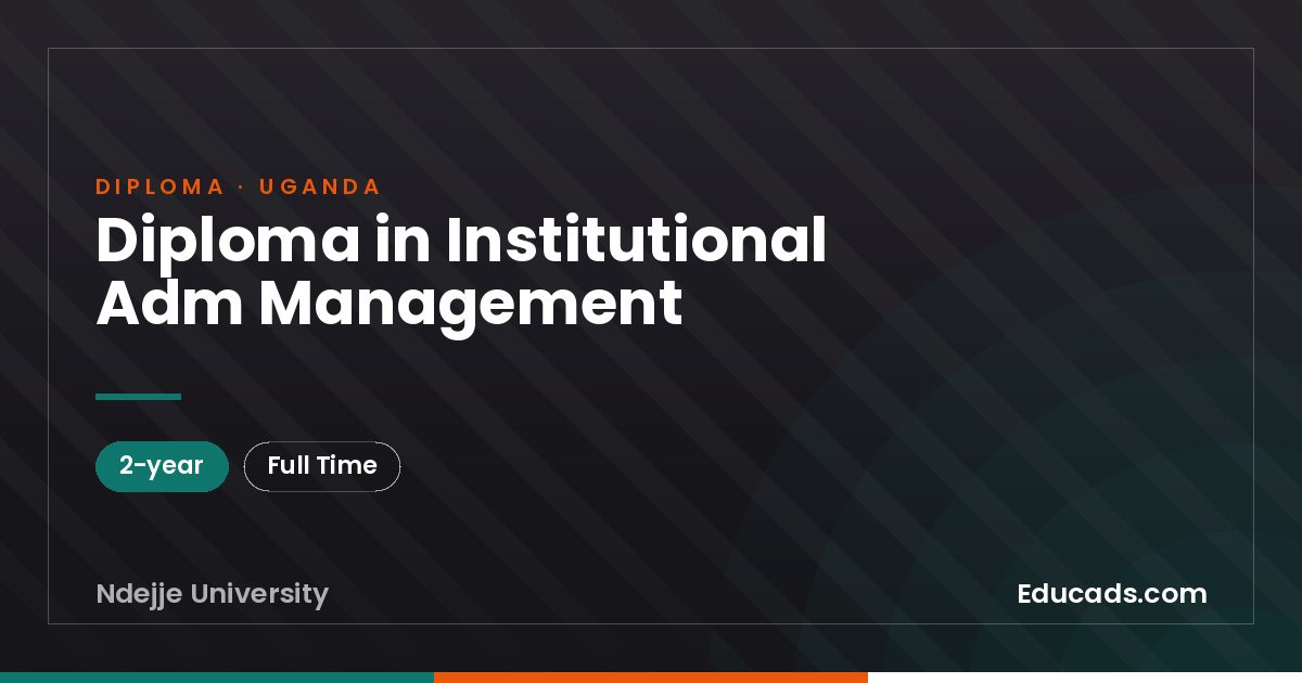 Diploma in Institutional Adm Management