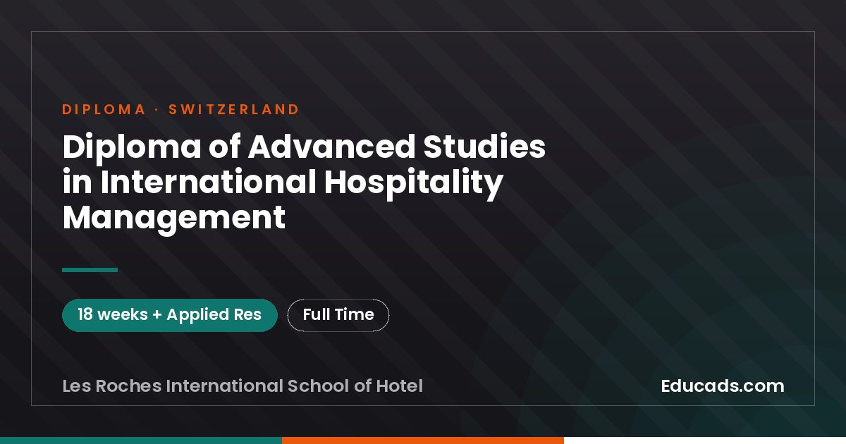 Diploma of Advanced Studies in International Hospitality Management