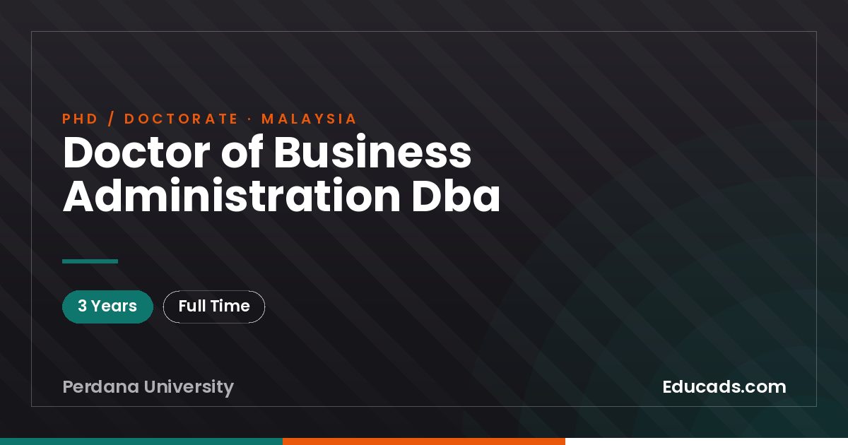Doctor of Business Administration Dba