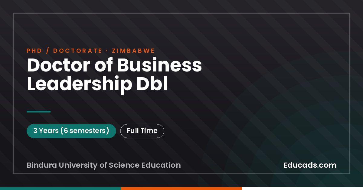 Doctor of Business Leadership Dbl
