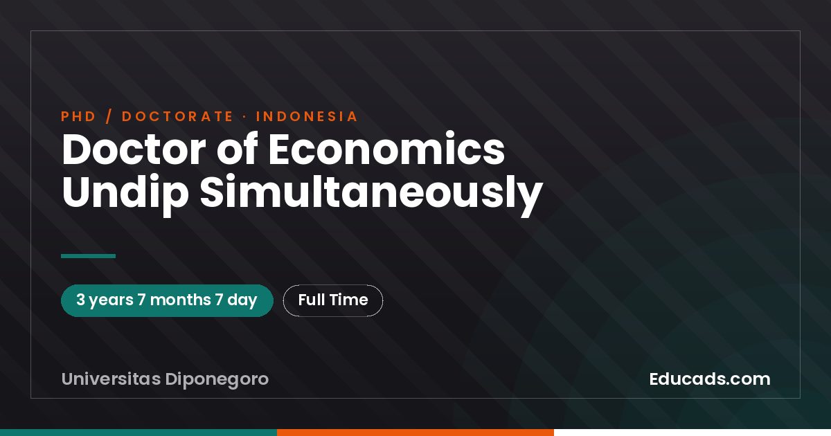 Doctor of Economics Undip Simultaneously