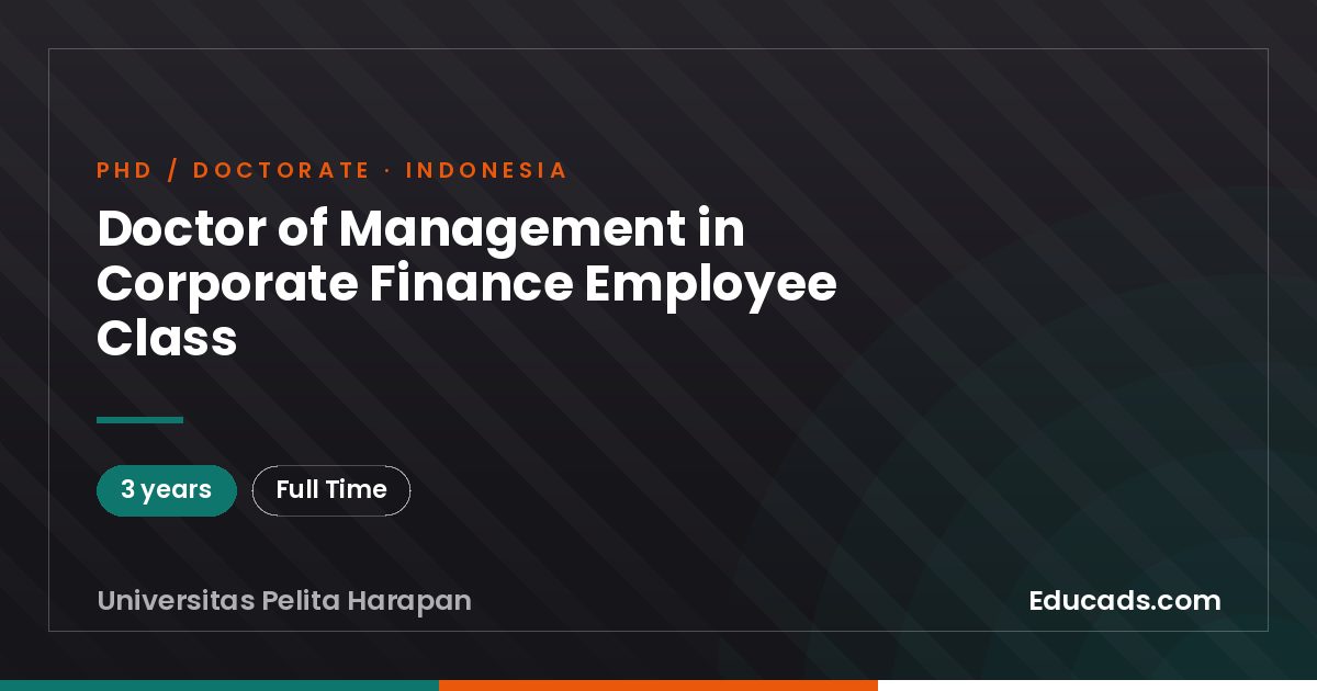 Doctor of Management in Corporate Finance Employee Class