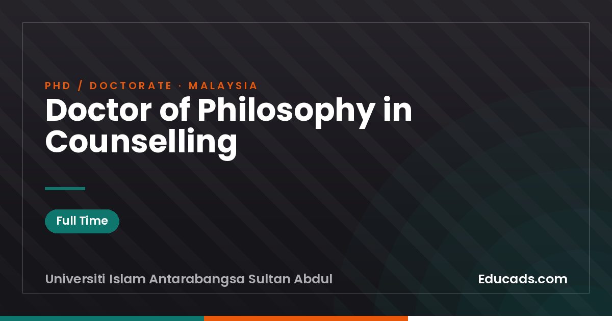 Doctor of Philosophy in Counselling