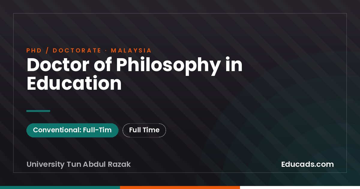 Doctor of Philosophy in Education