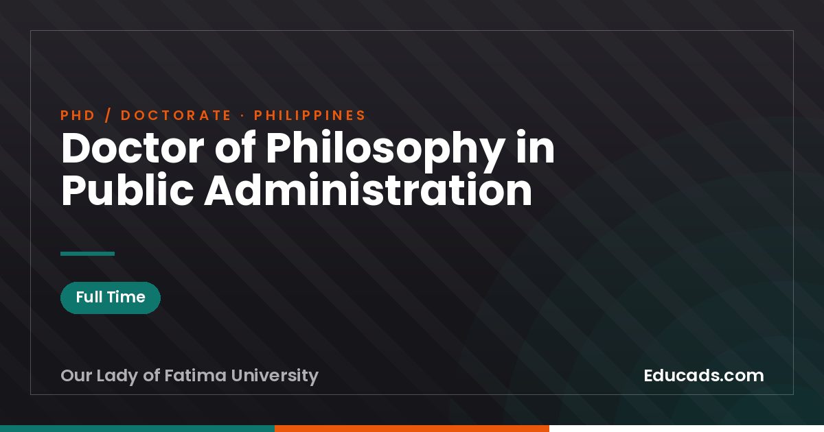 Doctor of Philosophy in Public Administration