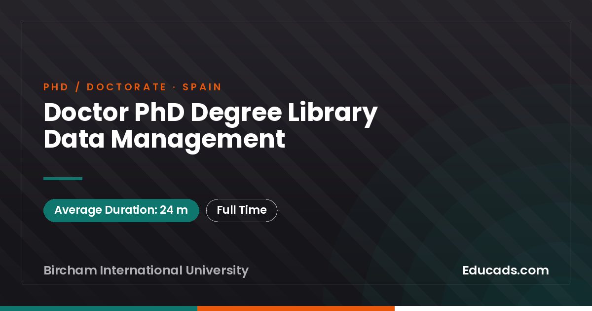 Doctor PhD Degree Library Data Management