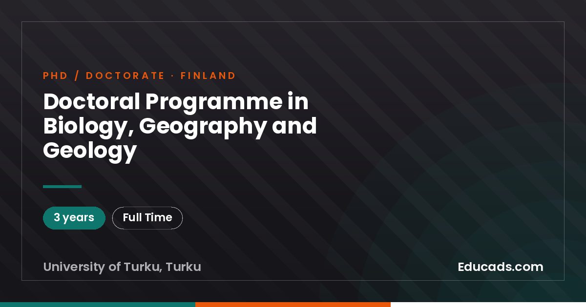 Doctoral Programme in Biology, Geography and Geology