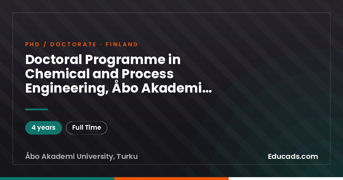 Doctoral Programme in Chemical and Process Engineering, Åbo Akademi University