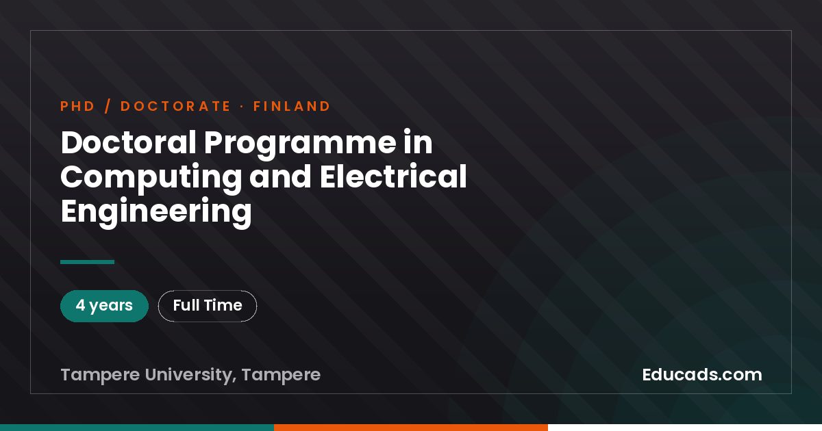 Doctoral Programme in Computing and Electrical Engineering