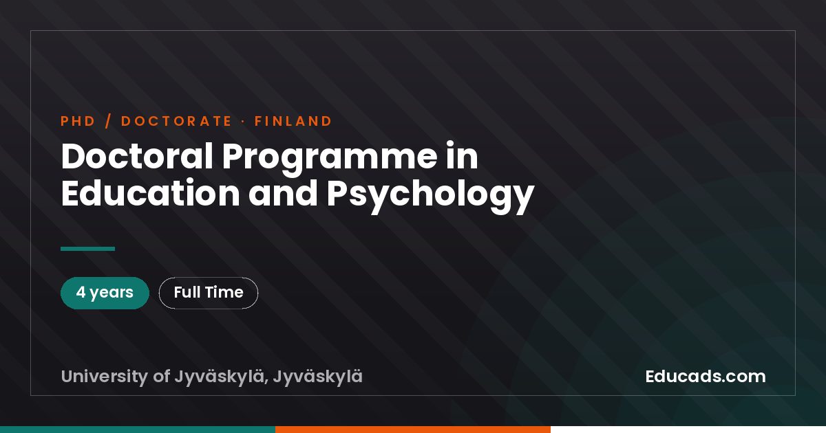 Doctoral Programme in Education and Psychology