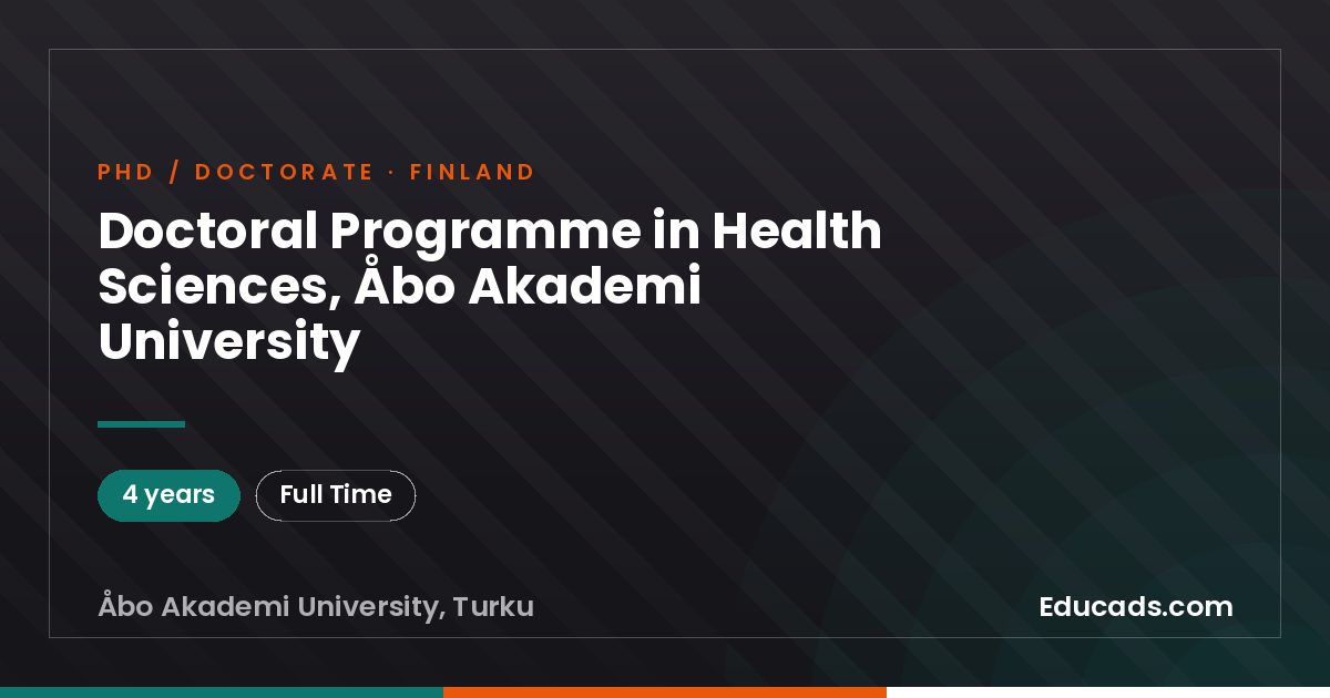 Doctoral Programme in Health Sciences, Åbo Akademi University
