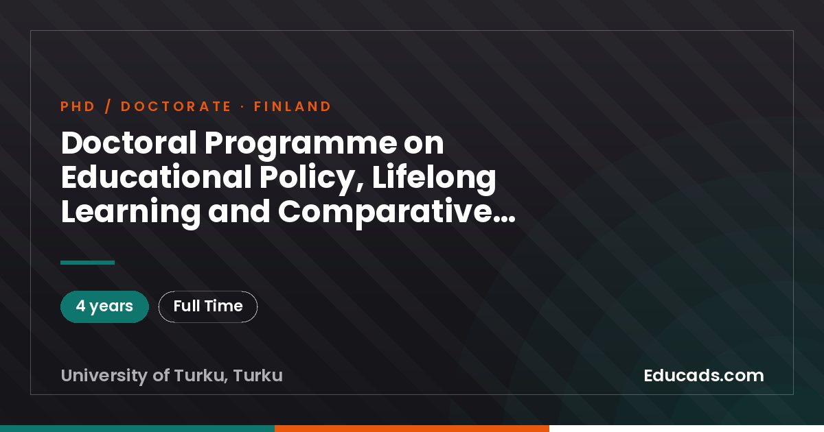 Doctoral Programme on Educational Policy, Lifelong Learning and Comparative Education Research