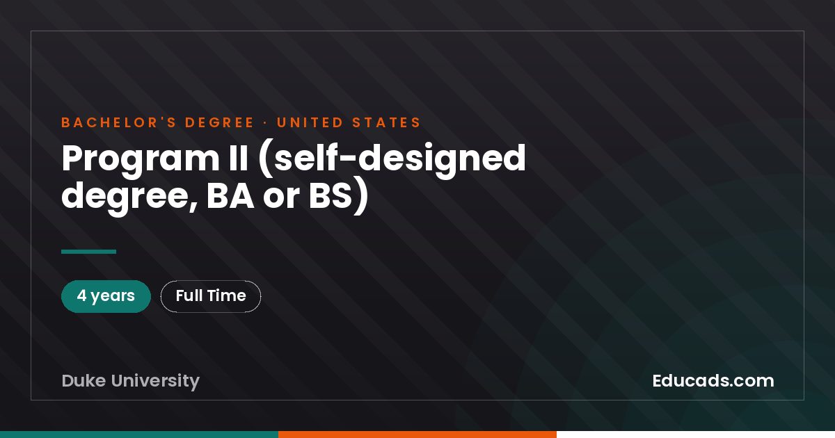 Program II (self-designed degree, BA or BS)