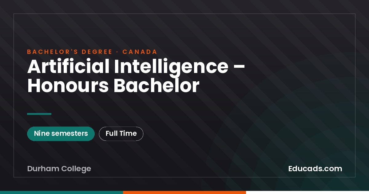 Artificial Intelligence – Honours Bachelor