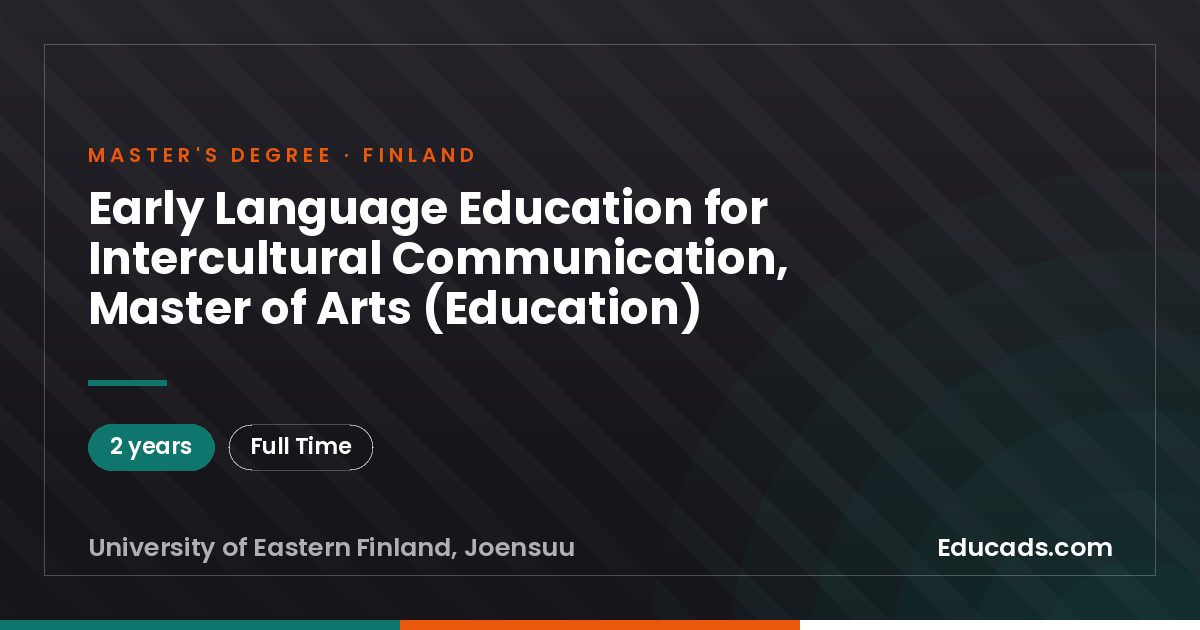 Early Language Education for Intercultural Communication, Master of Arts (Education)