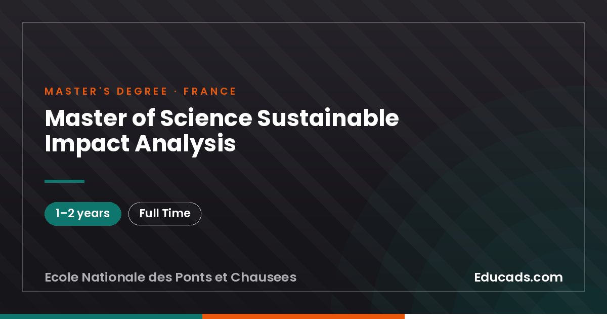 Master of Science Sustainable Impact Analysis