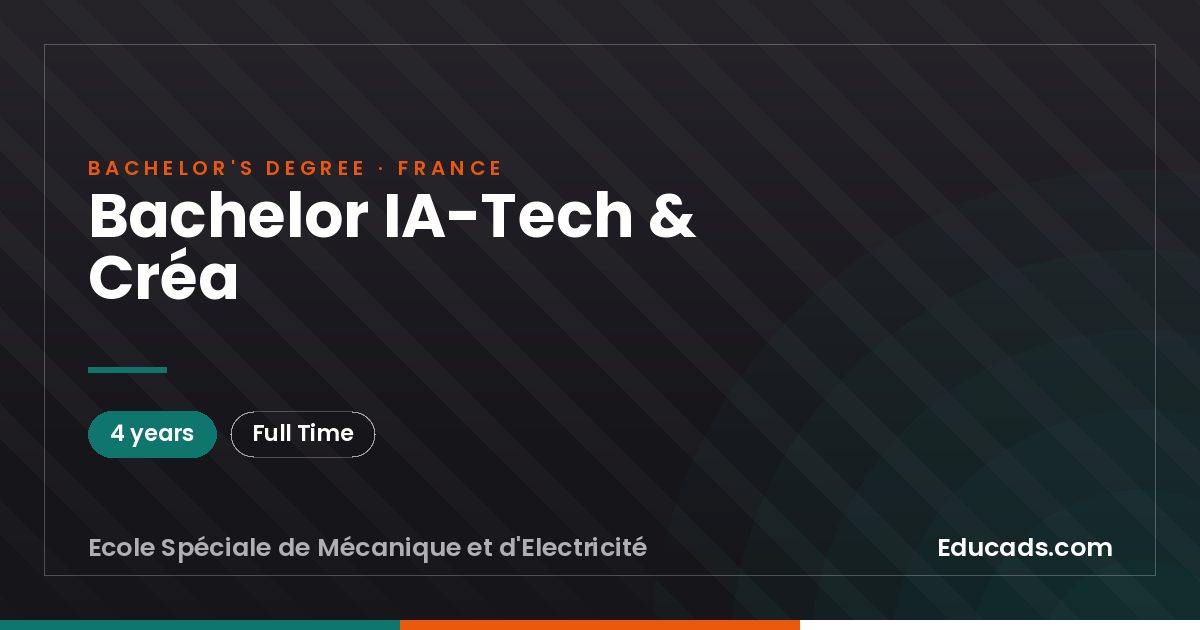 Bachelor IA-Tech & Créa