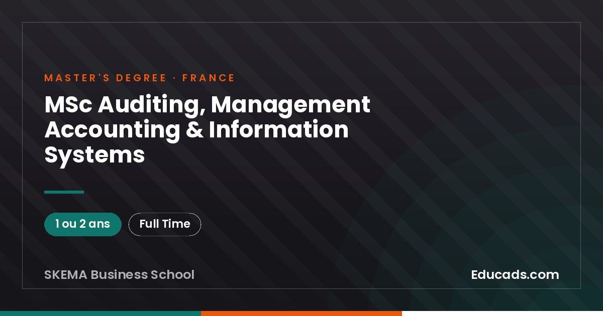 MSc Auditing, Management Accounting & Information Systems