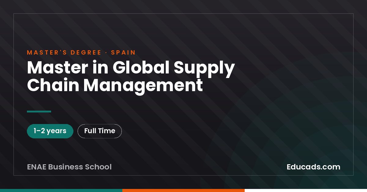 Master in Global Supply Chain Management