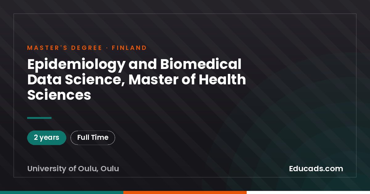 Epidemiology and Biomedical Data Science, Master of Health Sciences