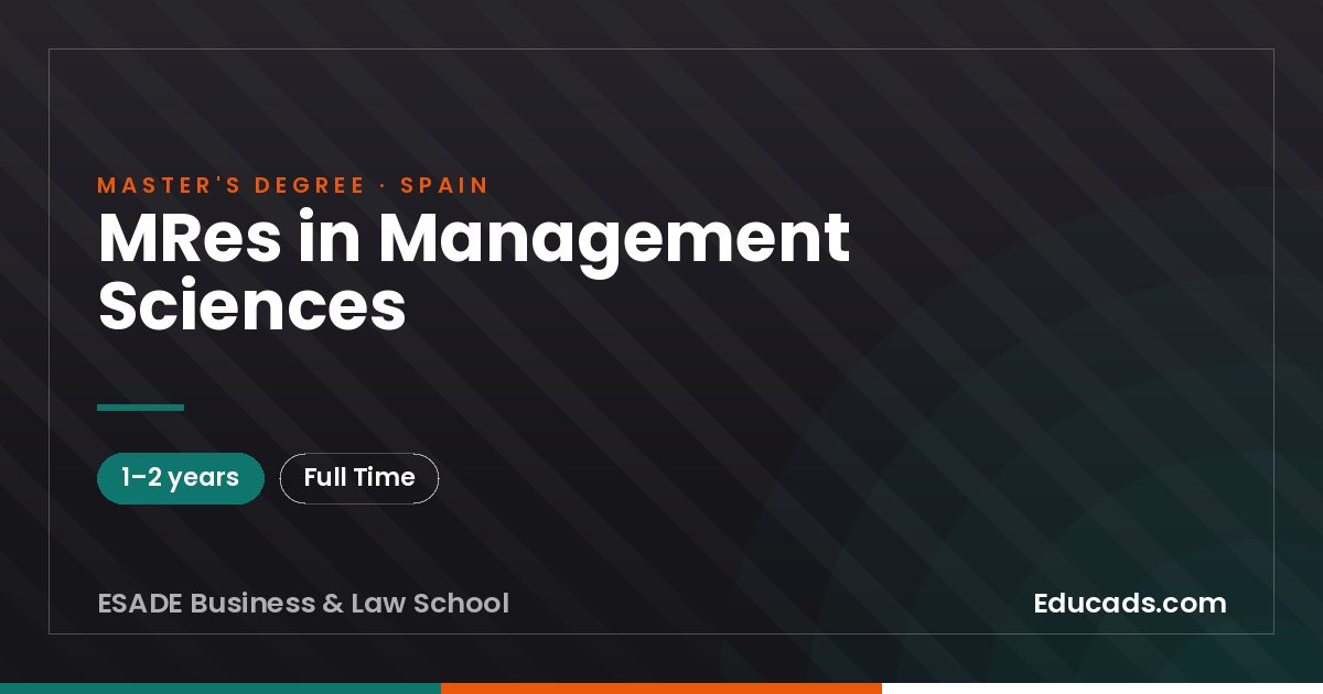 MRes in Management Sciences