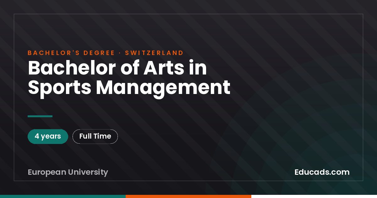 Bachelor of Arts in Sports Management