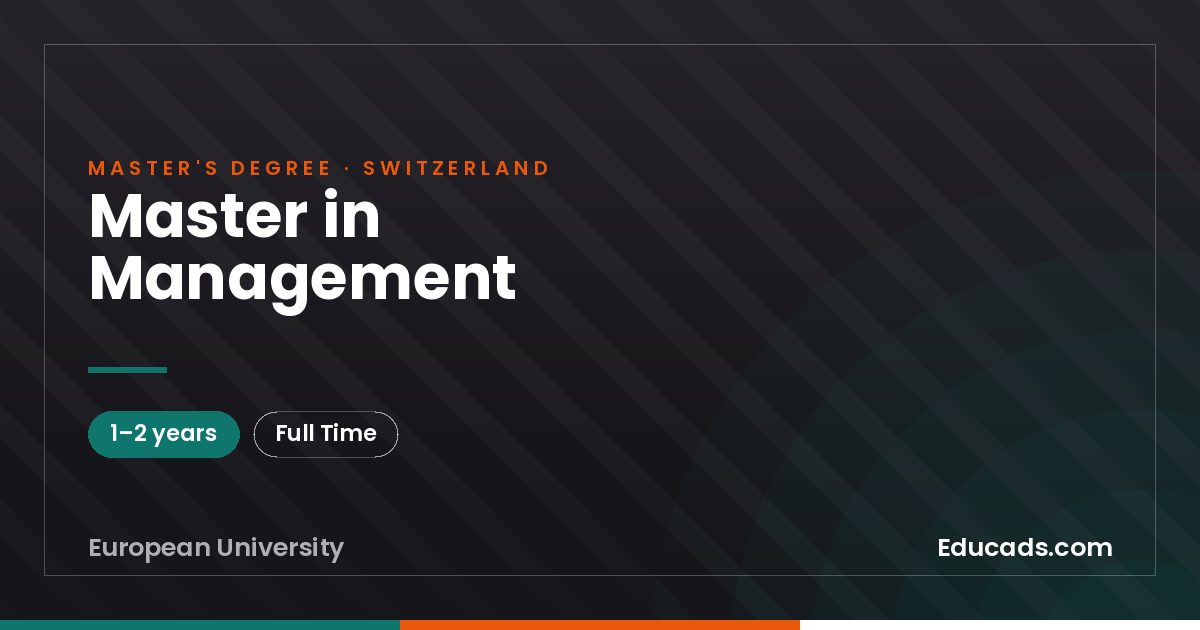 Master in Management