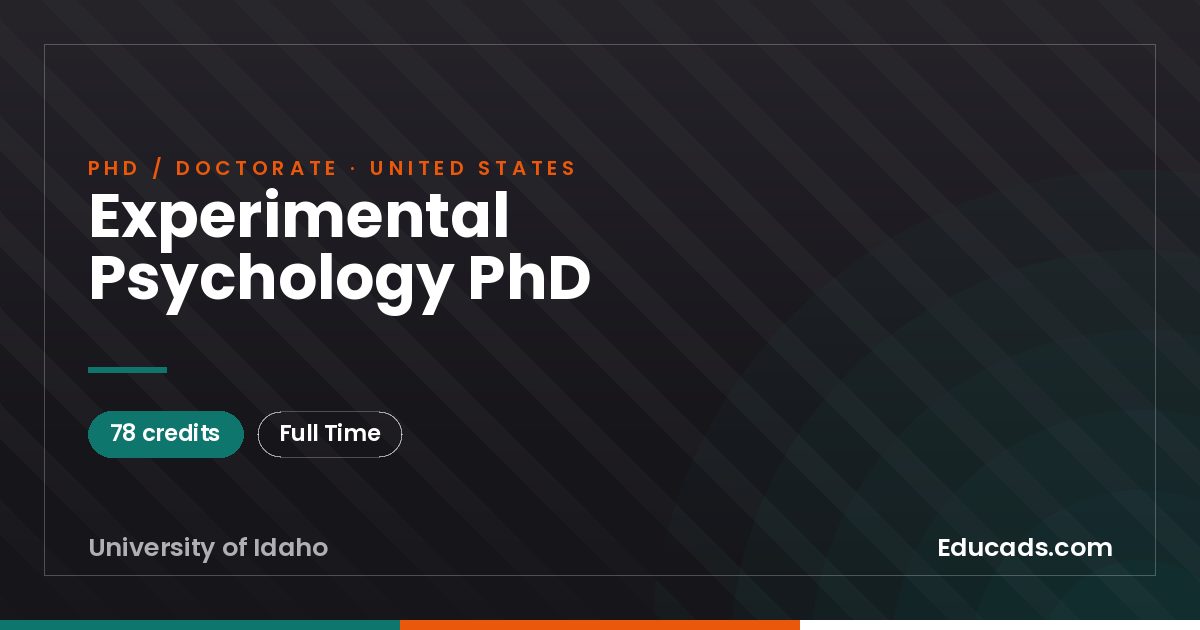 Experimental Psychology PhD