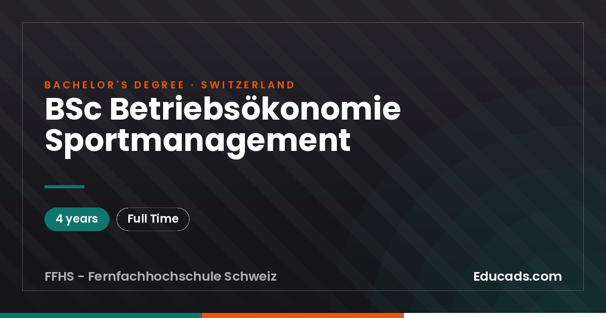 BSc Betriebsökonomie Sportmanagement