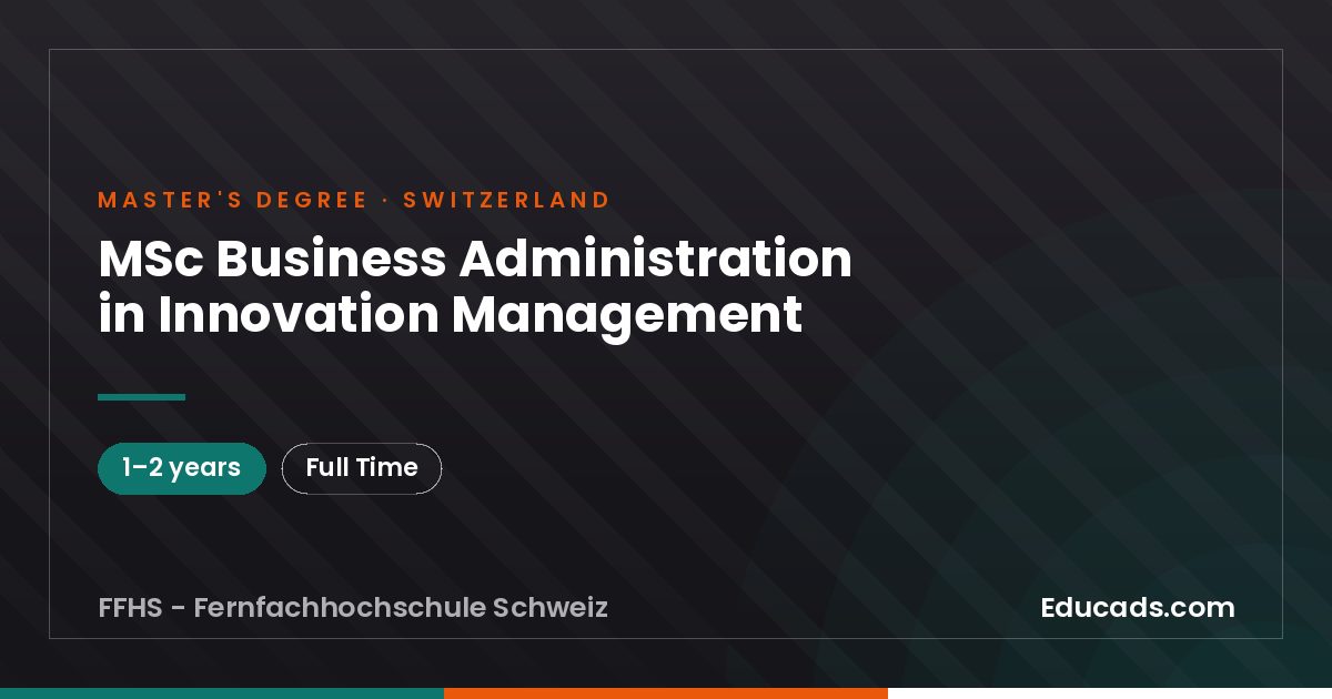 MSc Business Administration in Innovation Management
