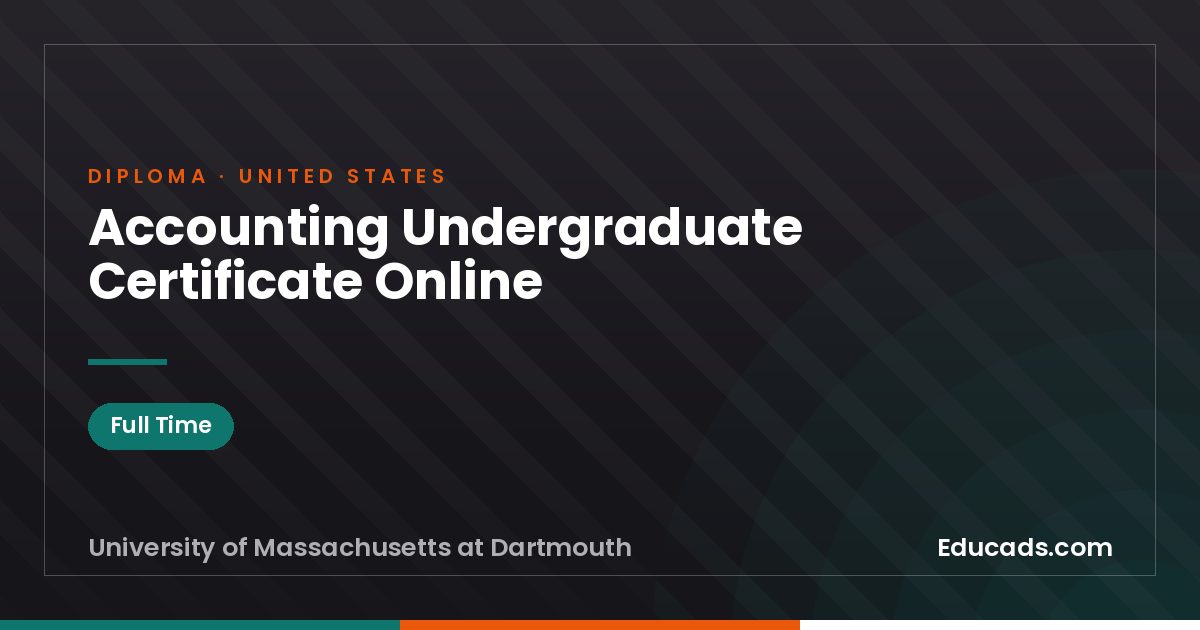 Accounting Undergraduate Certificate Online