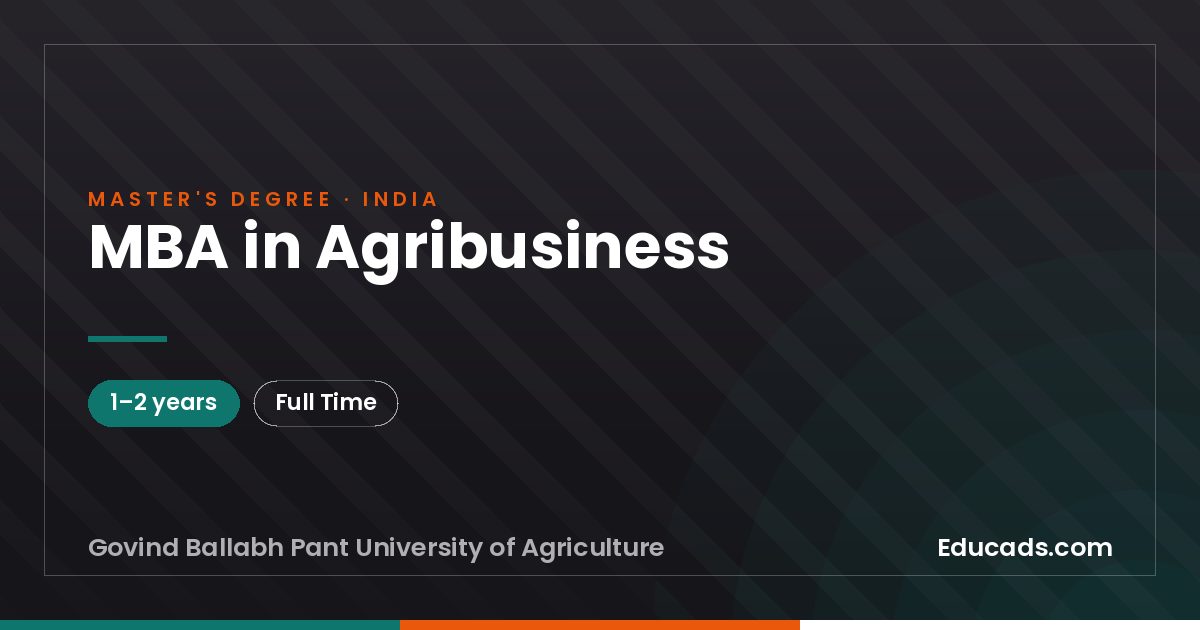 MBA in Agribusiness