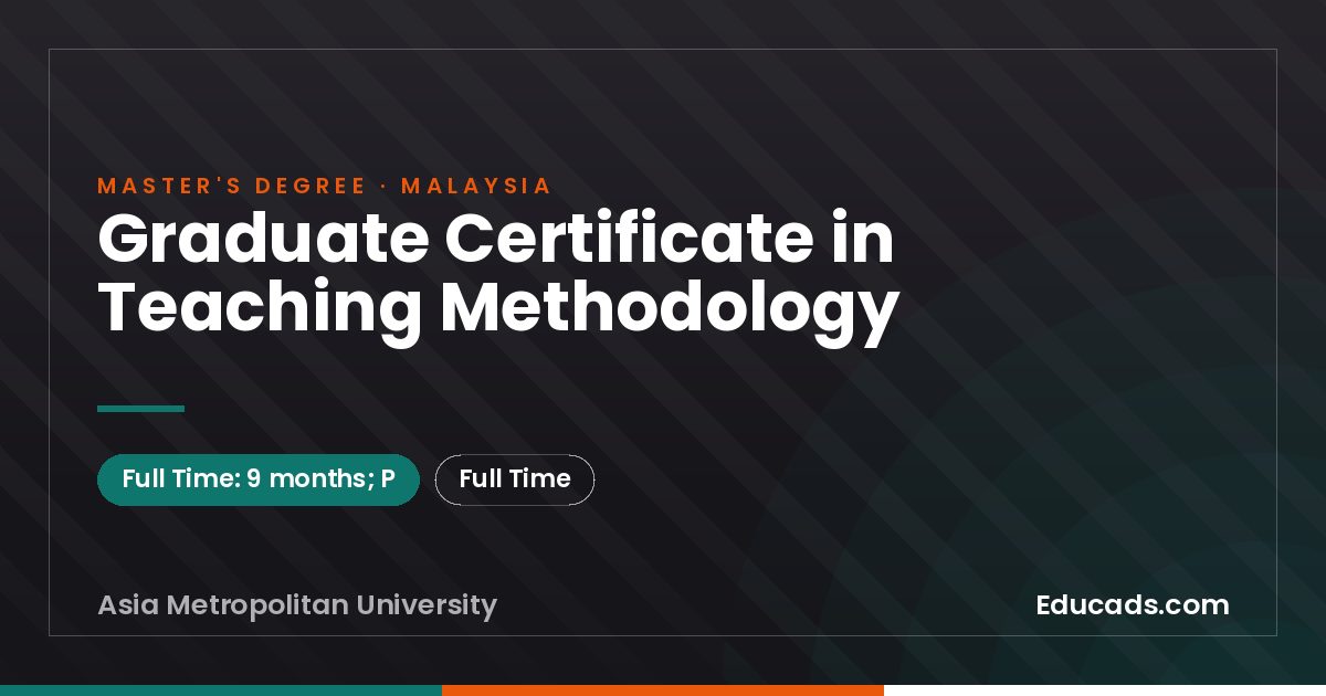 Graduate Certificate in Teaching Methodology
