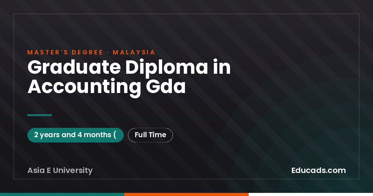 Graduate Diploma in Accounting Gda