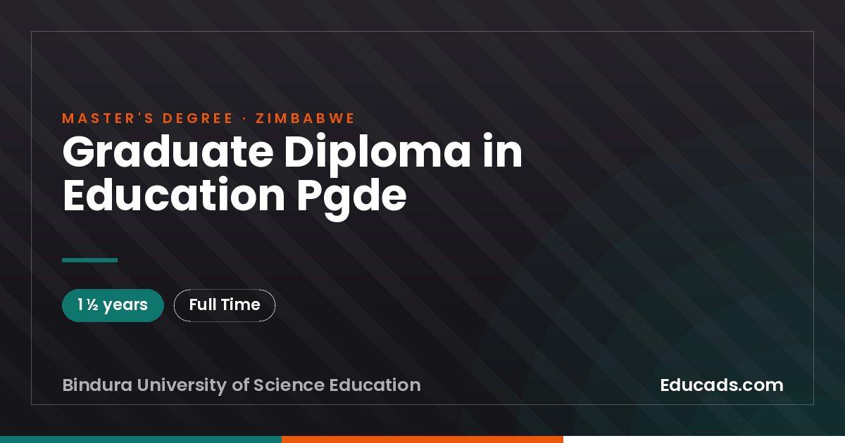 Graduate Diploma in Education Pgde