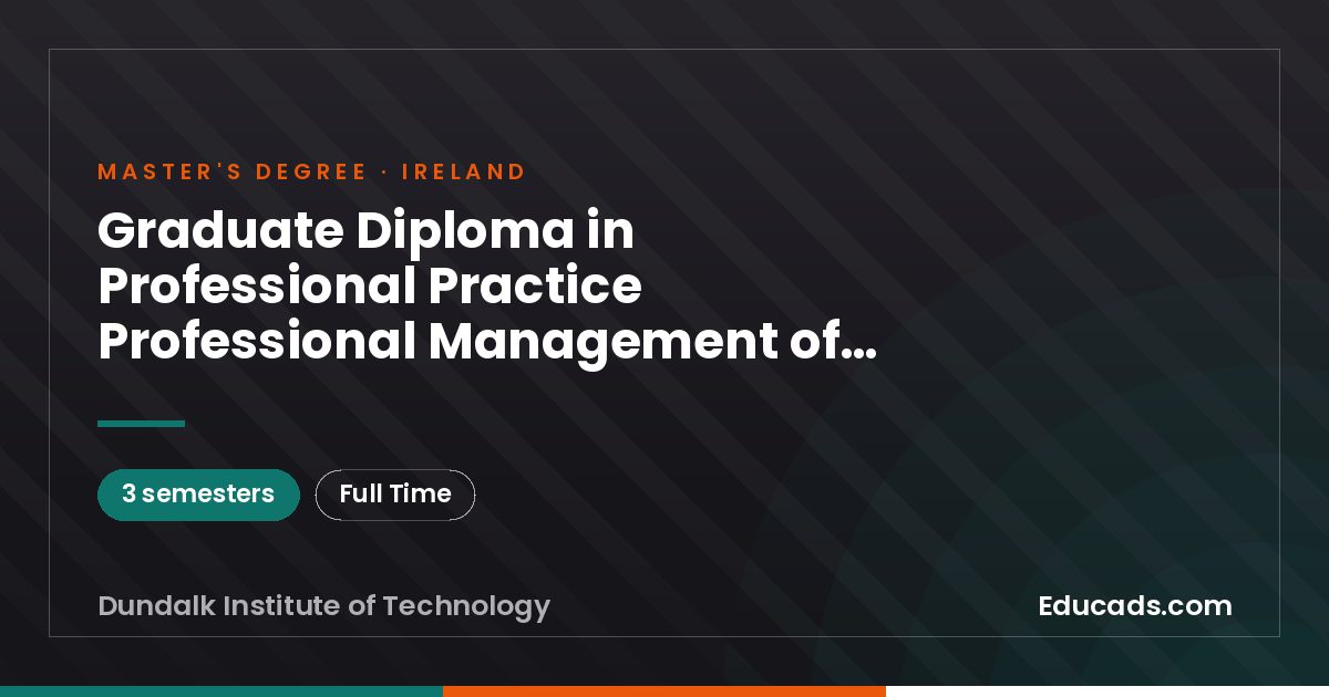 Graduate Diploma in Professional Practice Professional Management of Complex Behaviour in Clinical Practice