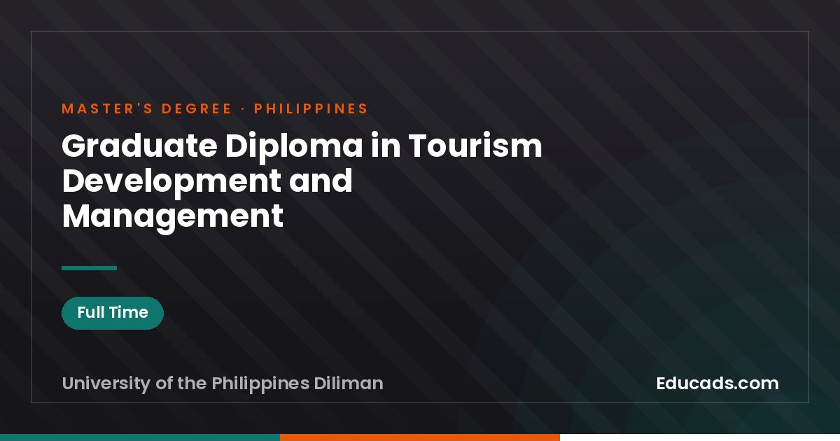 Graduate Diploma in Tourism Development and Management