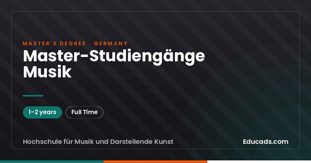 Master-Studiengänge Musik