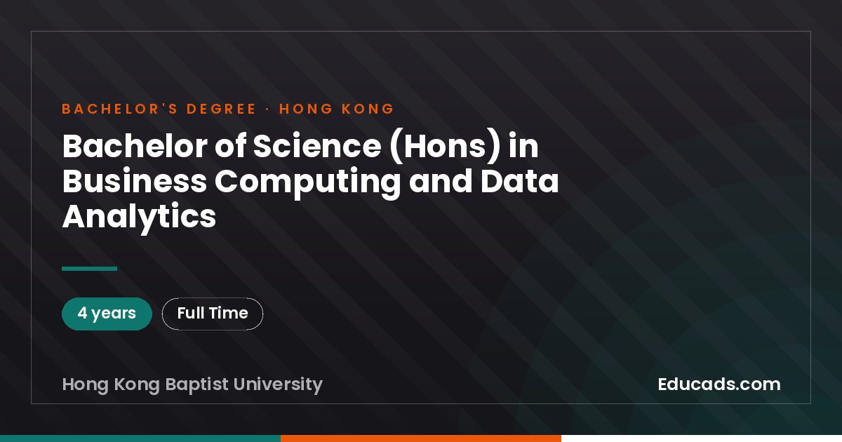 Bachelor of Science (Hons) in Business Computing and Data Analytics