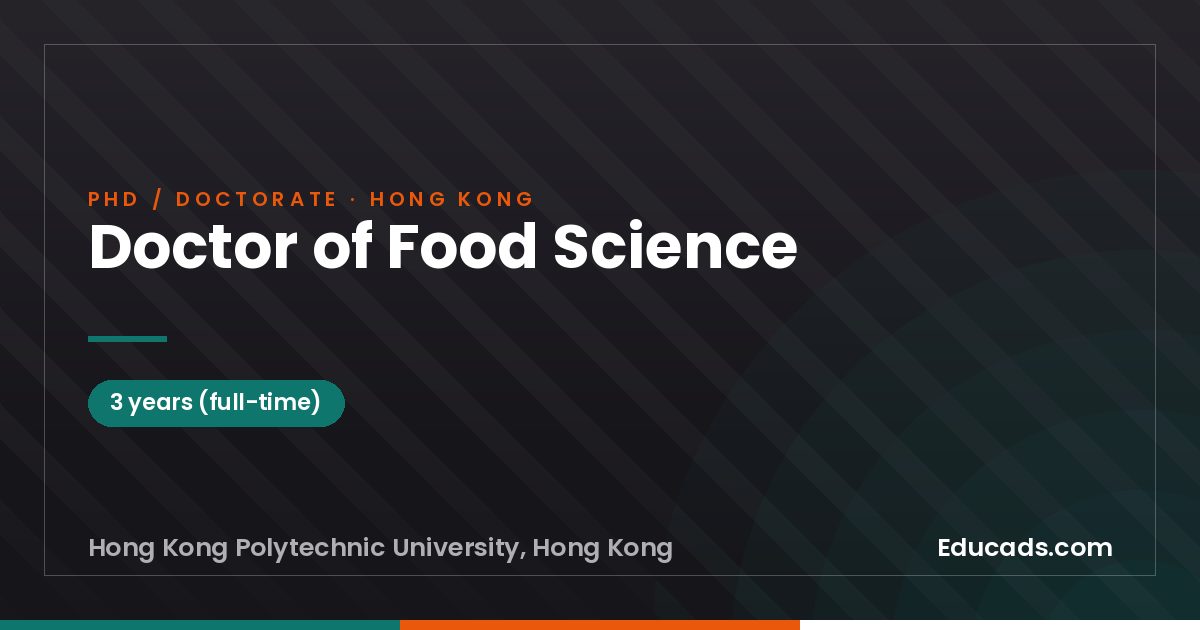 Doctor of Food Science