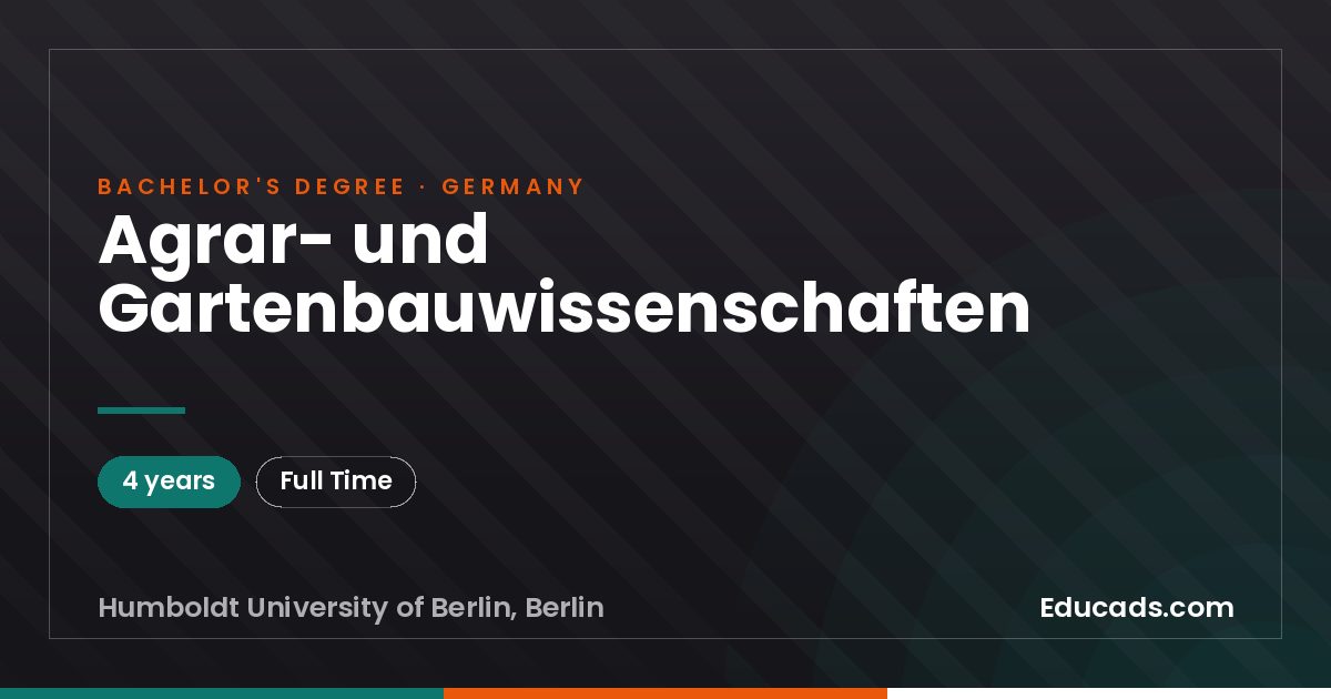 Agrar- und Gartenbauwissenschaften
