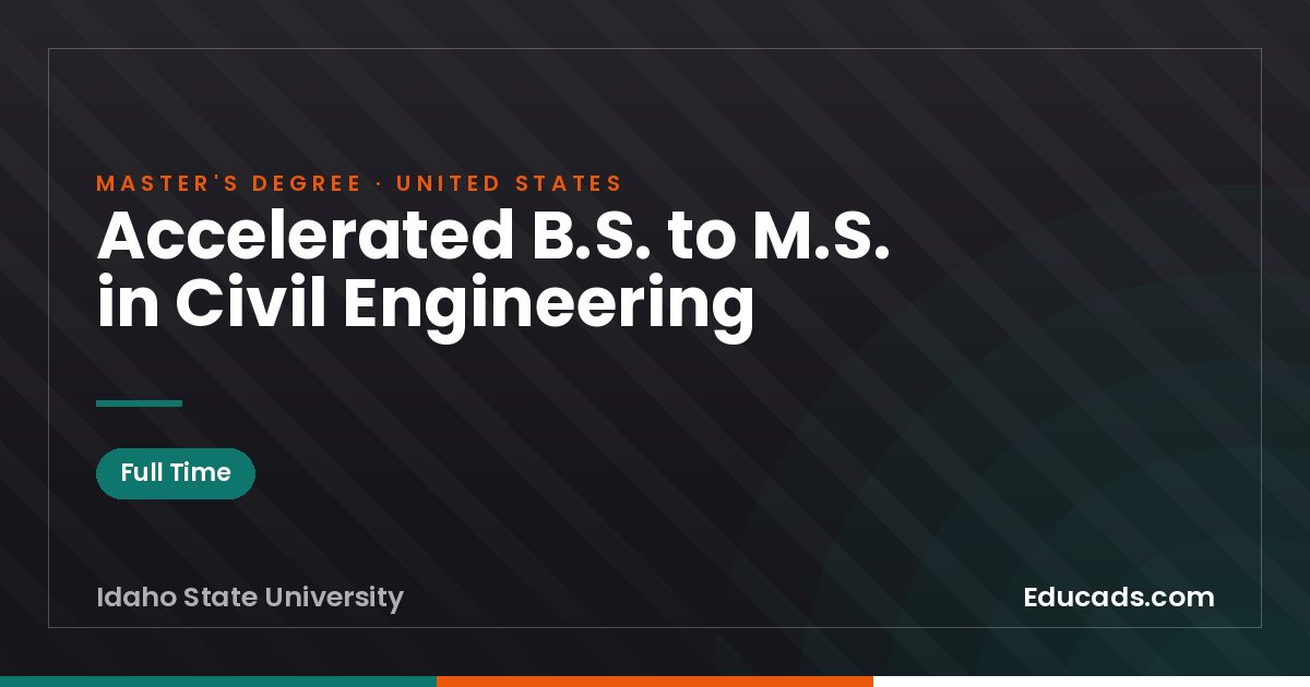Accelerated B.S. to M.S. in Civil Engineering