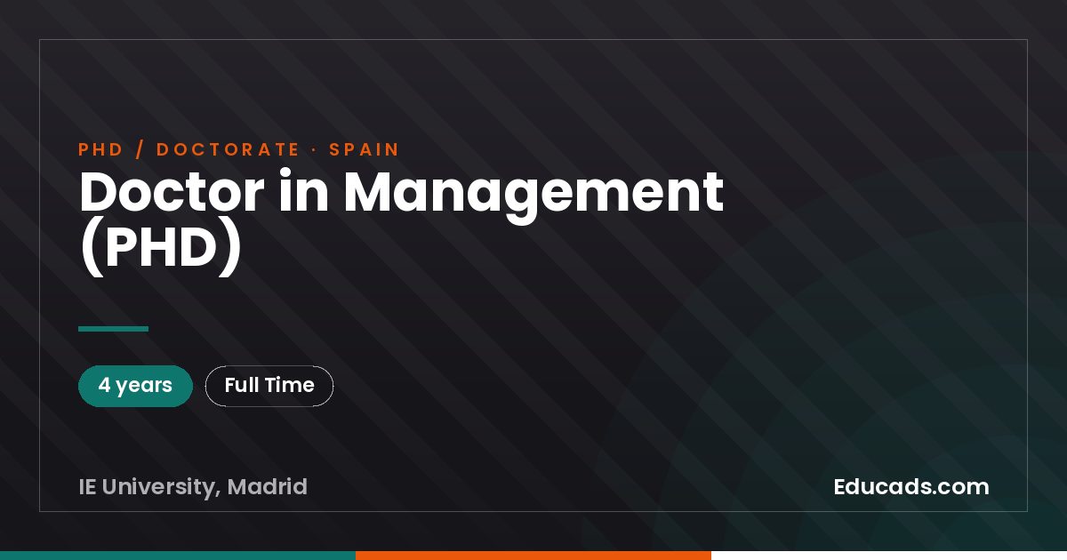 Doctor in Management (PHD)